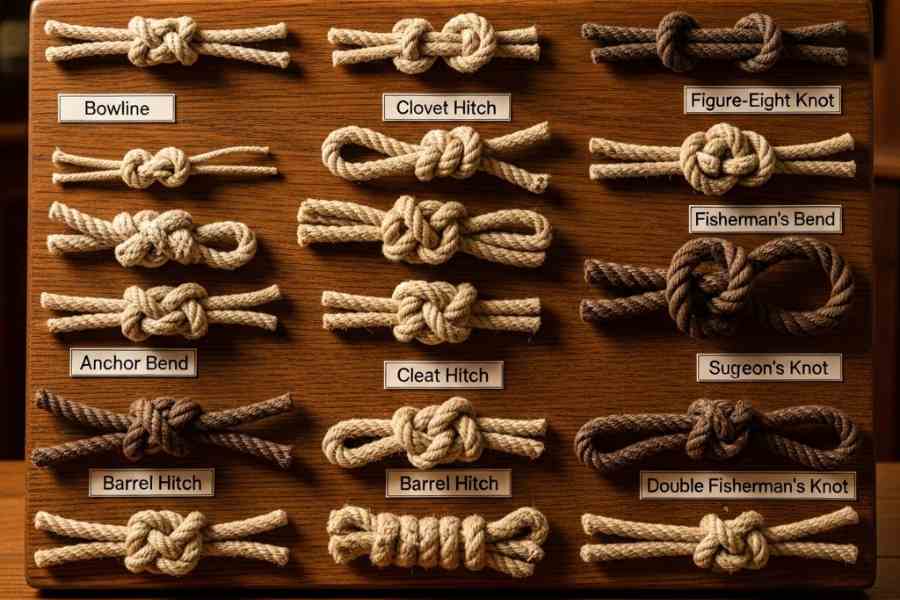 Tipos de cabos para un buen amarre de un barco